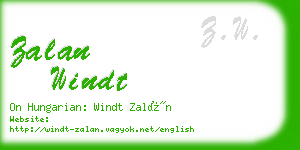 zalan windt business card